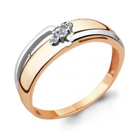 Кольцо из золочёного серебра AQUAMARINE А68273А-пк с фианитом А68273А-пк фото