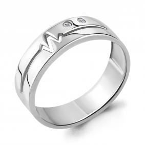 Серебряное кольцо AQUAMARINE А68341А с фианитом А68341А фото