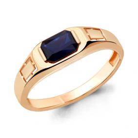 Кольцо из золочёного серебра AQUAMARINE А68430Н-п с гидротермальным сапфиром А68430Н-п фото