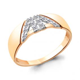 Кольцо из золочёного серебра AQUAMARINE А68489А-п с фианитом А68489А-п фото