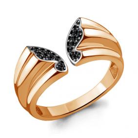 Кольцо из золочёного серебра AQUAMARINE А68490Ч-п с ювелирным кристаллом А68490Ч-п фото