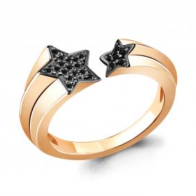 Кольцо из золочёного серебра AQUAMARINE А68493Ч-п с ювелирным кристаллом А68493Ч-п фото