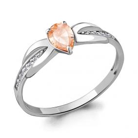 Серебряное кольцо AQUAMARINE А68500Е с фианитом А68500Е фото