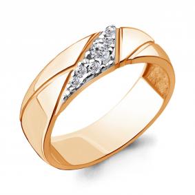 Кольцо из золочёного серебра AQUAMARINE А68523А-п с фианитом А68523А-п фото