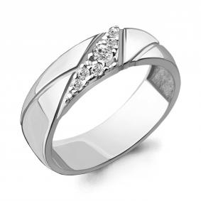 Серебряное кольцо AQUAMARINE А68523А с фианитом А68523А фото