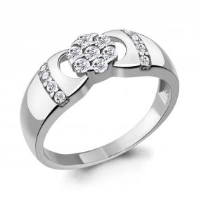 Серебряное кольцо AQUAMARINE А68530А с фианитом А68530А фото