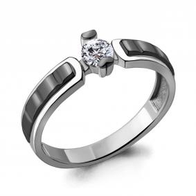 Серебряное кольцо AQUAMARINE А68533А с фианитом А68533А фото