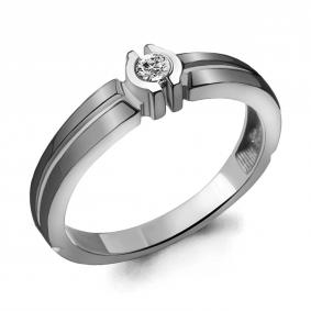 Серебряное кольцо AQUAMARINE А68534А с фианитом А68534А фото