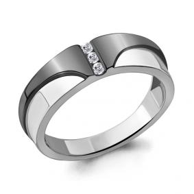 Серебряное кольцо AQUAMARINE А68536А с фианитом А68536А фото