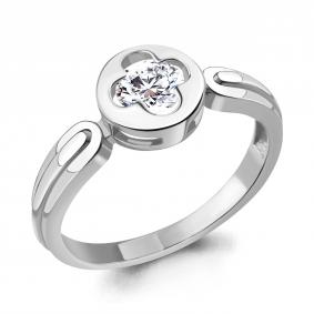 Серебряное кольцо AQUAMARINE А68550 с фианитом А68550 фото
