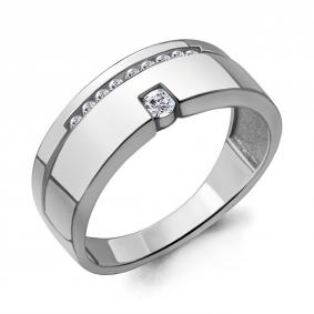 Серебряное кольцо AQUAMARINE А68558А с фианитом А68558А фото