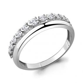 Серебряное кольцо AQUAMARINE А68571А с фианитом А68571А фото