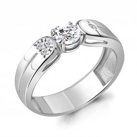 Серебряное кольцо AQUAMARINE А68629А с фианитом А68629А фото