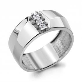 Серебряное кольцо AQUAMARINE А68659А с фианитом А68659А фото