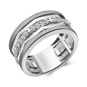 Серебряное кольцо AQUAMARINE А68661А с фианитом А68661А фото