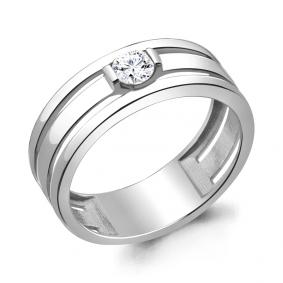 Серебряное кольцо AQUAMARINE А68665А с фианитом А68665А фото