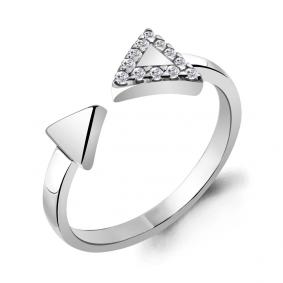 Серебряное кольцо AQUAMARINE А68674А с фианитом А68674А фото