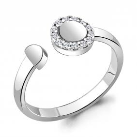 Серебряное кольцо AQUAMARINE А68676А с фианитом А68676А фото
