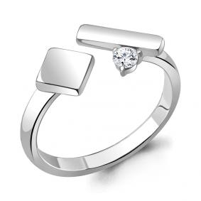 Серебряное кольцо AQUAMARINE А68677А с фианитом А68677А фото