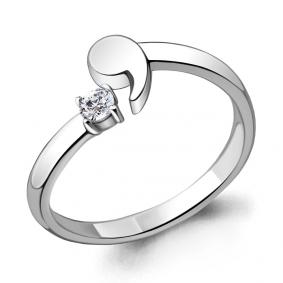 Серебряное кольцо AQUAMARINE А68678А с фианитом А68678А фото