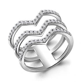 Серебряное кольцо AQUAMARINE А68692А с фианитом А68692А фото
