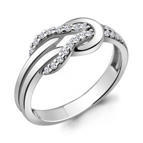 Серебряное кольцо AQUAMARINE А68741А с фианитом А68741А фото