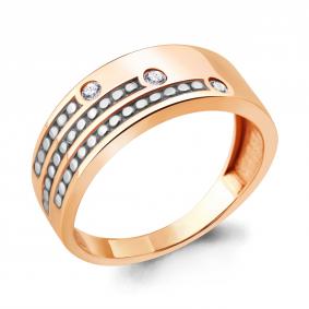 Кольцо из золочёного серебра AQUAMARINE А68754А-пк с фианитом А68754А-пк фото