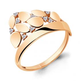 Кольцо из золочёного серебра AQUAMARINE А68806А-п с фианитом А68806А-п фото