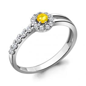 Серебряное кольцо AQUAMARINE А68812АЕ с фианитом А68812АЕ фото