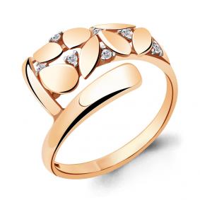 Кольцо из золочёного серебра AQUAMARINE А68818А-п с фианитом А68818А-п фото