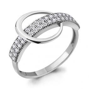 Серебряное кольцо AQUAMARINE А68837А с фианитом А68837А фото