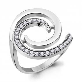 Серебряное кольцо AQUAMARINE А68839А с фианитом А68839А фото