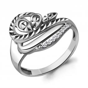 Серебряное кольцо AQUAMARINE А68852А с фианитом А68852А фото