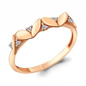 Кольцо из золочёного серебра AQUAMARINE А68865А-п с фианитом А68865А-п фото