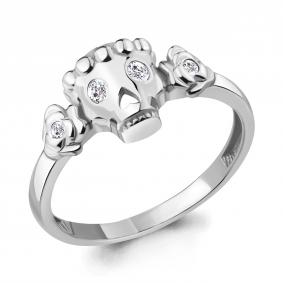 Серебряное кольцо AQUAMARINE А68901А с фианитом А68901А фото