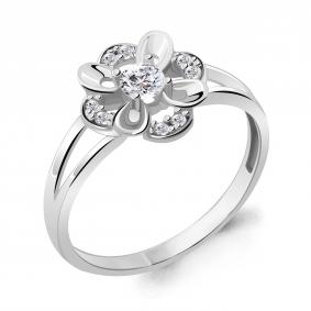 Серебряное кольцо AQUAMARINE А68937А с фианитом А68937А фото