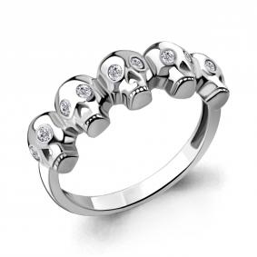 Серебряное кольцо AQUAMARINE А68939А с фианитом А68939А фото