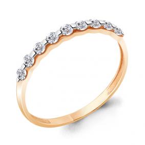 Кольцо из золочёного серебра AQUAMARINE А68978А-пк с фианитом А68978А-пк фото