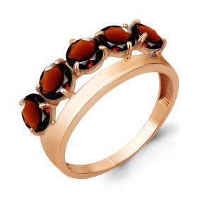 Кольцо из золочёного серебра AQUAMARINE А6905503-п с гранатом А6905503-п фото