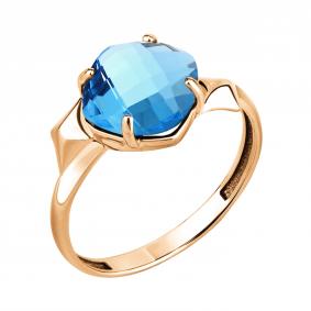 Кольцо из золочёного серебра AQUAMARINE А6905992-п с топазом А6905992-п фото