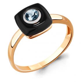 Кольцо из золочёного серебра AQUAMARINE А6910808-пк с керамикой и Лондон топазом А6910808-пк фото