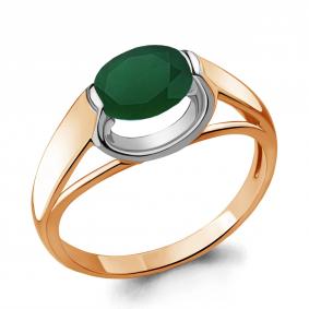 Кольцо из золочёного серебра AQUAMARINE А6914809-пк с агатом А6914809-пк фото