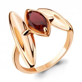 Кольцо из золочёного серебра AQUAMARINE А6917303-п с гранатом А6917303-п фото