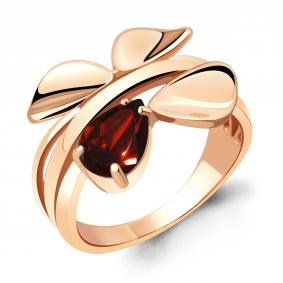 Кольцо из золочёного серебра AQUAMARINE А6919203-п с гранатом А6919203-п фото
