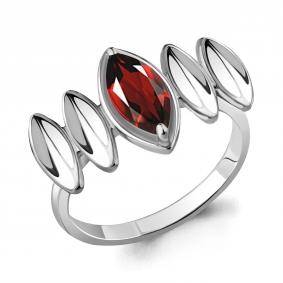 Серебряное кольцо AQUAMARINE А6919403 с гранатом А6919403 фото