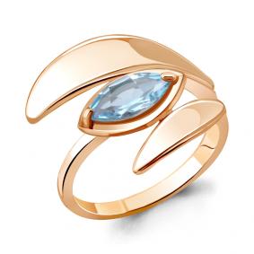 Кольцо из золочёного серебра AQUAMARINE А6919602-п с топазом А6919602-п фото