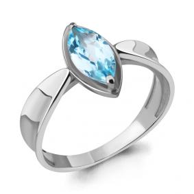 Серебряное кольцо AQUAMARINE А6919702 с топазом А6919702 фото