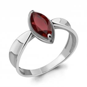 Серебряное кольцо AQUAMARINE А6919703 с гранатом А6919703 фото