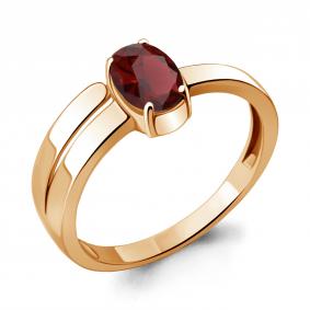 Кольцо из золочёного серебра AQUAMARINE А6921803-п с гранатом А6921803-п фото