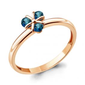Кольцо из золочёного серебра AQUAMARINE А6925308-п с Лондон топазом А6925308-п фото